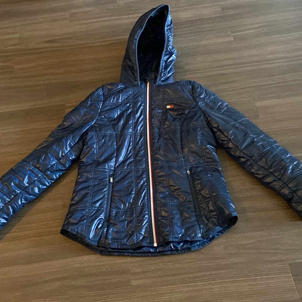 Black Tommy Hilfiger Bubble Jacket